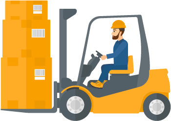 Osha Certified - Gabelstapler Mit Last (500x356)