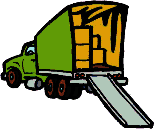 Delivery-truck - Moving Van Gif (640x543)