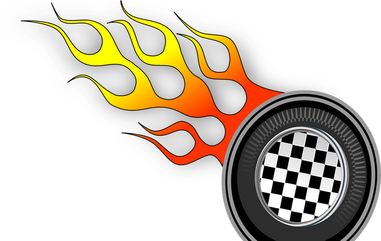 Racing Wheel Flaming Flame Free Vector Graphic On Pixabay - Hot Wheels Logos Clip Art (800x491)