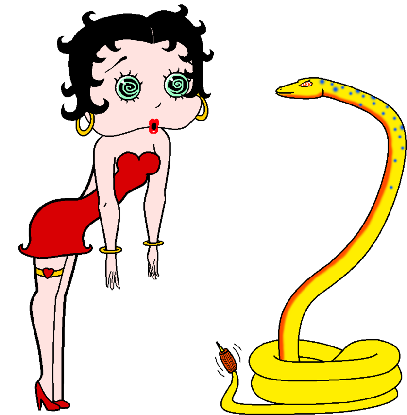 Snake Hypnotizing Betty Boop By Xumberlyy - Betty Boop Snake (917x870)