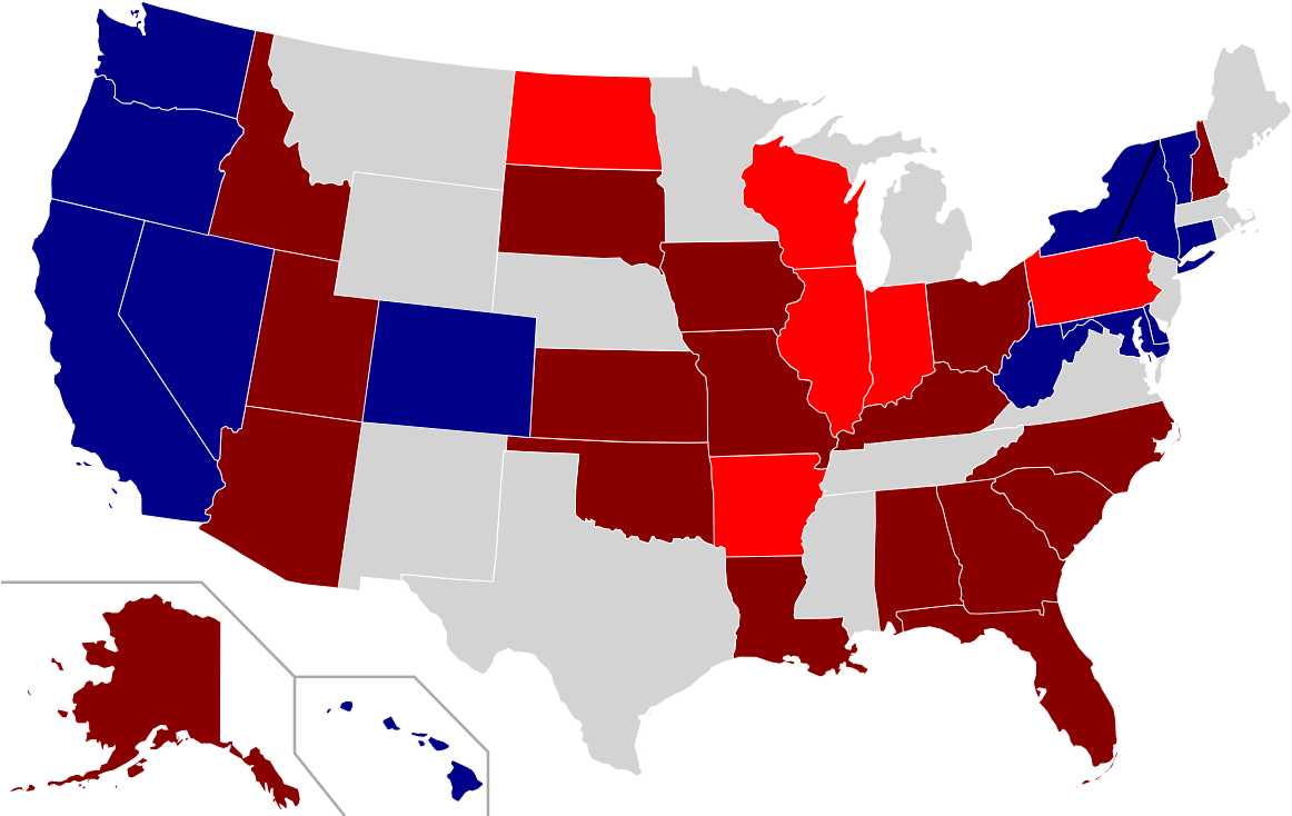 1200px 2010 Senate Election Results Map Svg On Map - 2010 Election Results Us (1200x742)