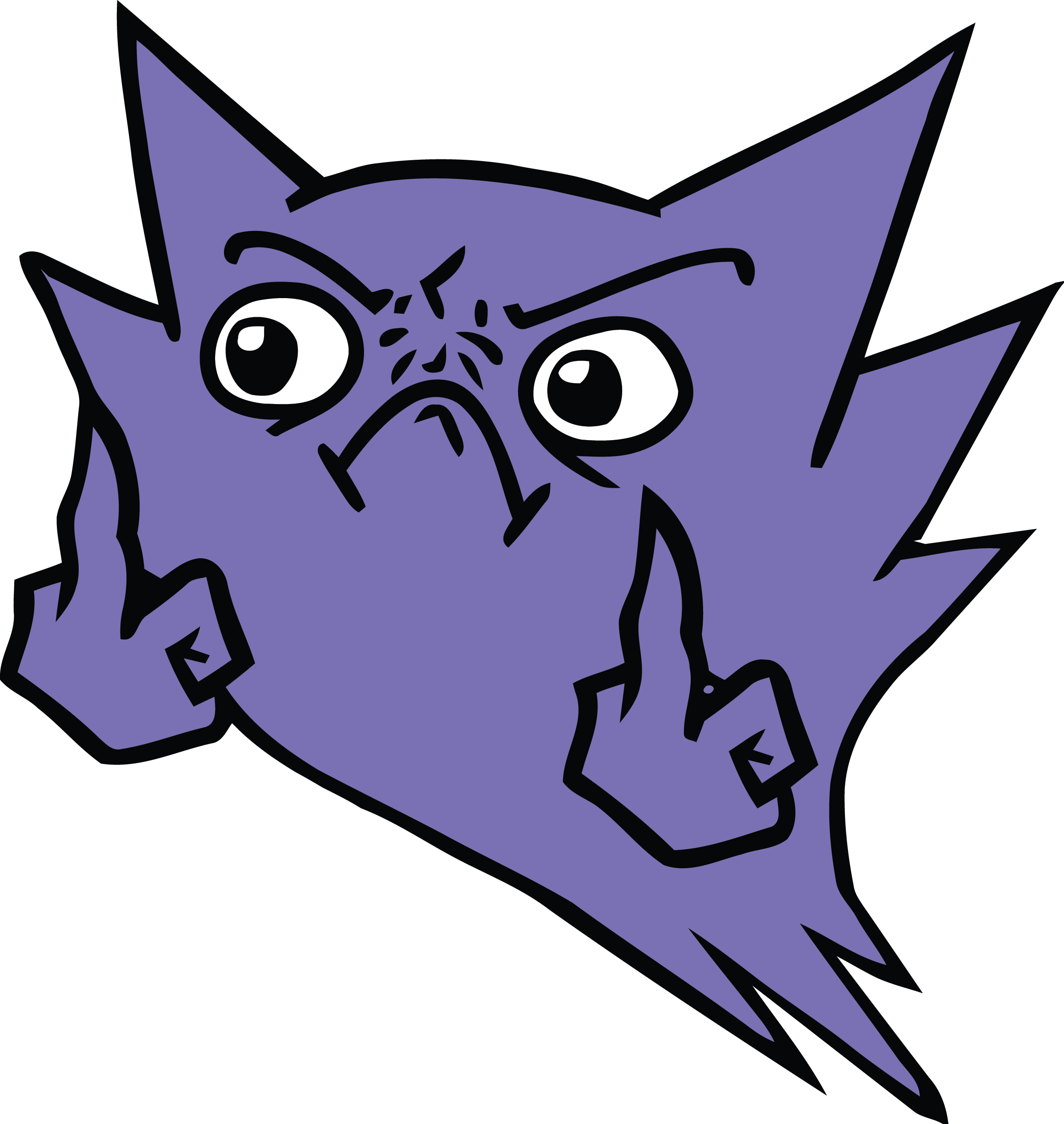 Thought R/pokemon Might Like This Vectored For Making - Haunter Used Mean Look (2394x2526)
