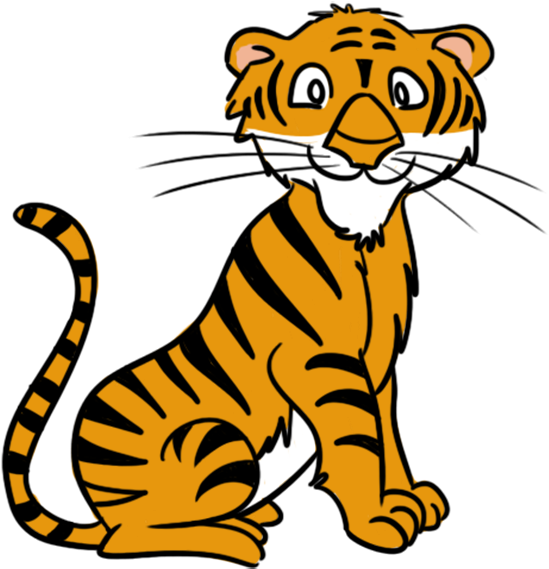 Baby Tiger Clip Art - Tiger Clipart Free (600x602)