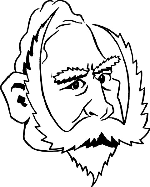 Free Vector Cartoony Kaiser Wilhelm Clip Art - Kaiser Wilhelm Ii Drawing (480x597)