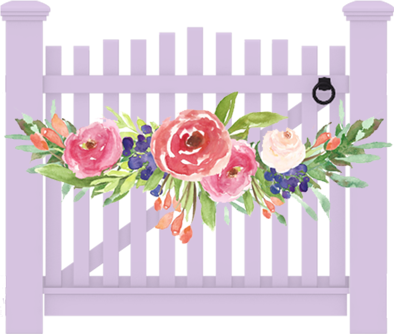 The Garden By The Gate - Gate Wedding Art Png (804x716)