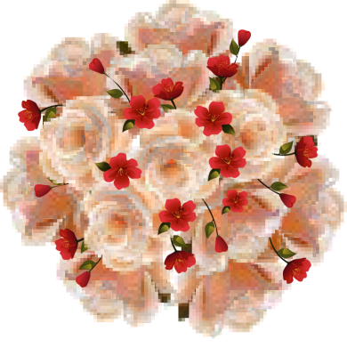 Purple Clipart Wedding Bouquet - Bride Wedding Dress Wristlet Purse, Women's, Floral (390x400)