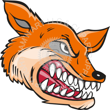 Mean Fox Clipart (361x361)