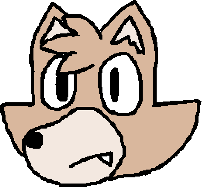 Ms Paint Fox Head By Supershadow64ds - Cartoon (768x768)