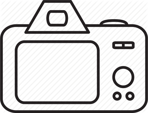 Colored Photocamera Icon Set, Retro Vector - Single-lens Reflex Camera (512x389)