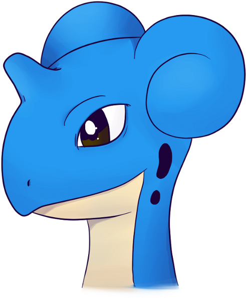 Lapras Headshot By Light-fox - Cartoon (506x600)