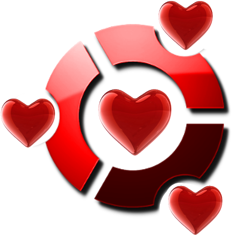 Logotipo Do Ubuntu Vários Temas Com Fundo Transparente, - Heart (640x640)