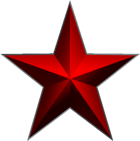 Star Clipart Plain - Красная Звезда Png (500x500)