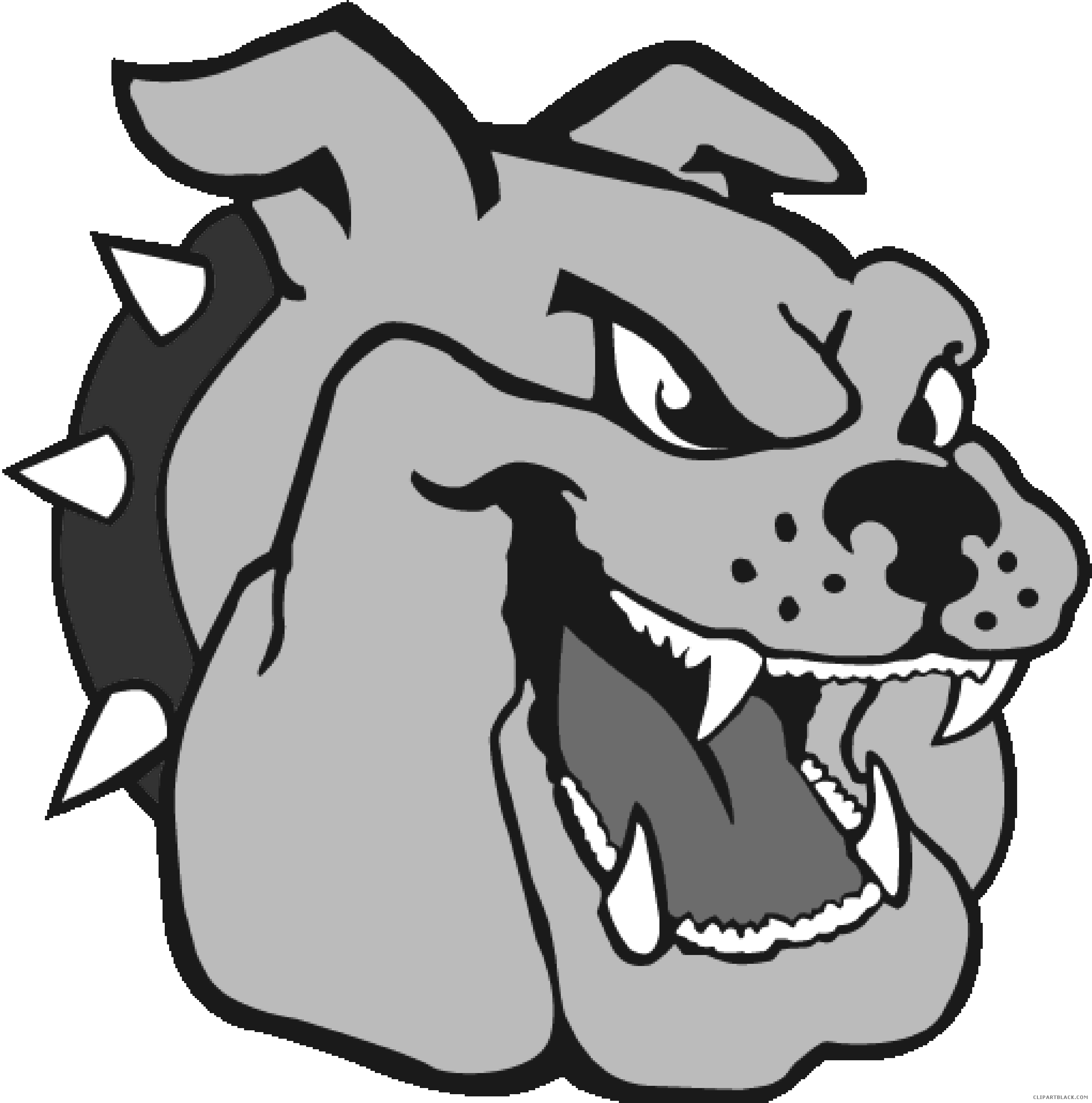 Bulldog Mascot Animal Free Black White Clipart Images - Old Orchard Junior High Bulldog (2479x2504)