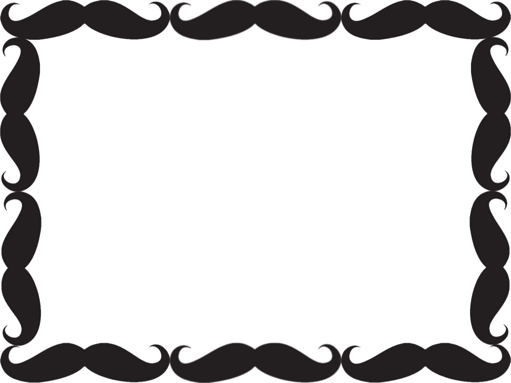 I Love Mustaches Clip Art Free For Kids - Transparent Mustache Border (1024x768)