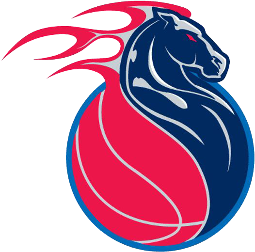 Detroit Pistons Clipart Png - Detroit Pistons Horse Logo (545x545)