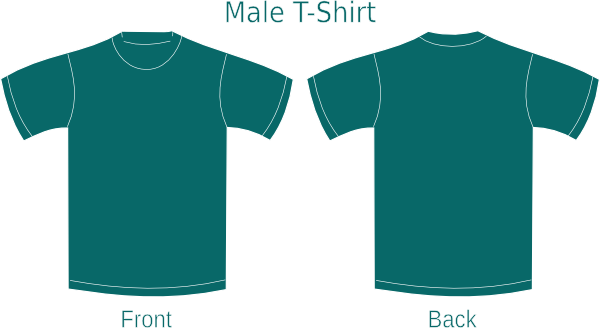 Teal Clipart T Shirt - Teal T Shirt Template (600x328)