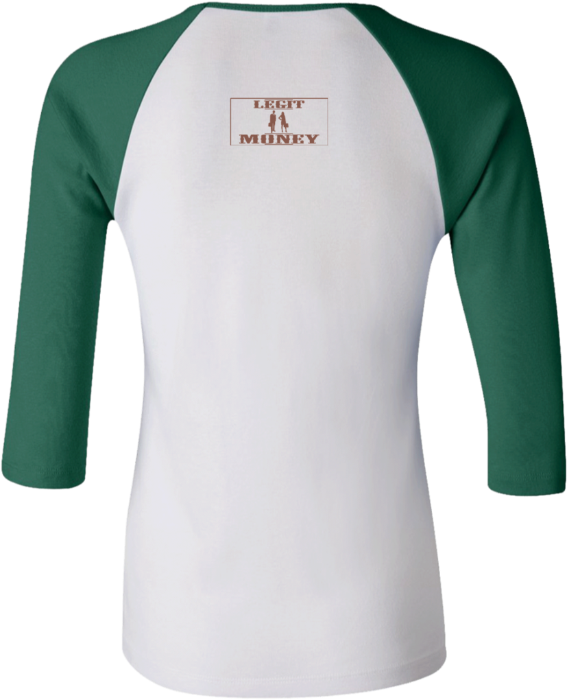 Ladies 3/4 Sleeve Baseball Tee - Ladies 3/4 Sleeve Baseball Tee (1024x1024)