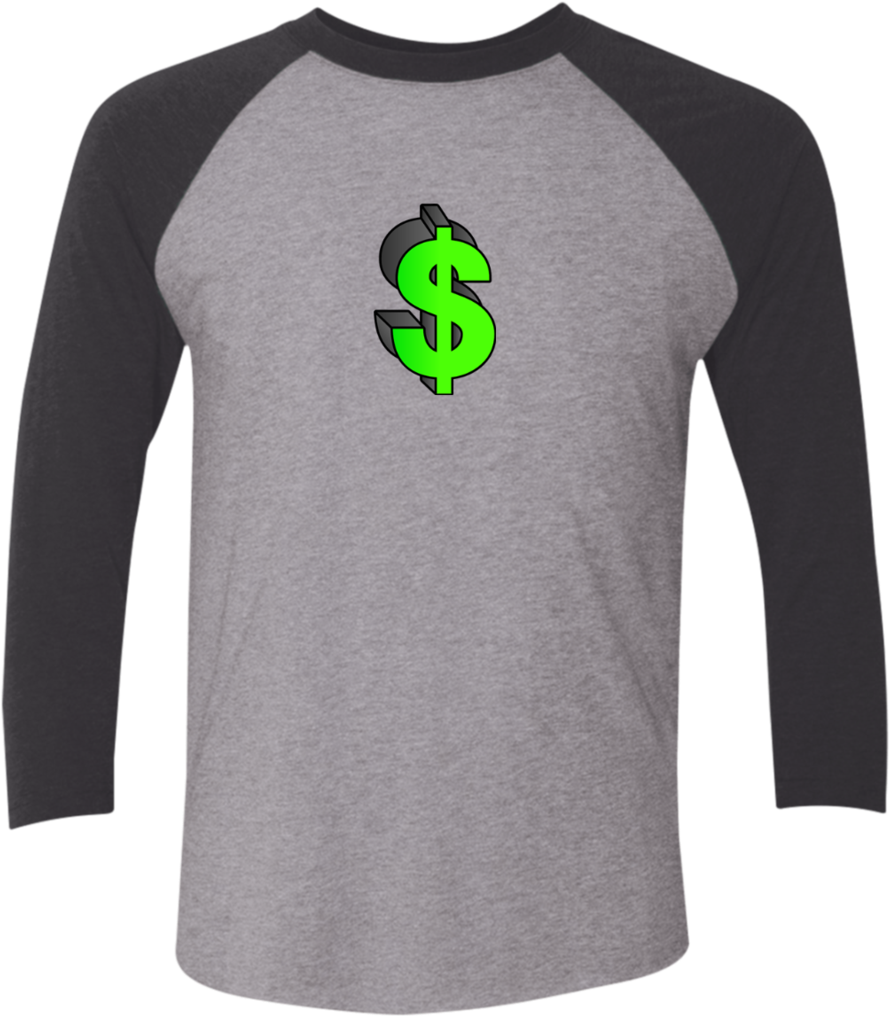 Dollar Sign Green - Raglan Sleeve (1024x1024)