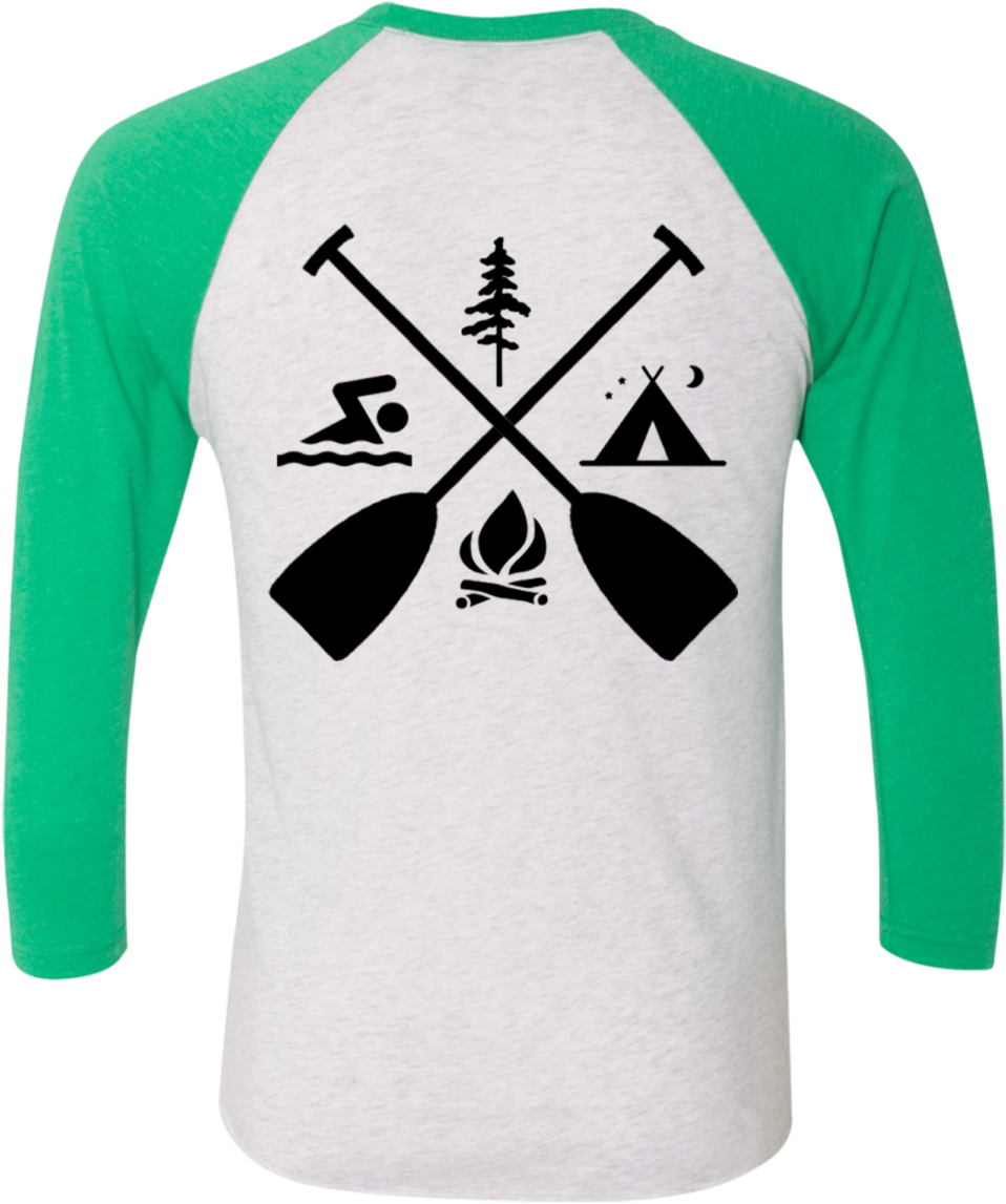 Tamarack Crest 3/4 Sleeve Baseball Tee - Crew Neck (1155x1155)