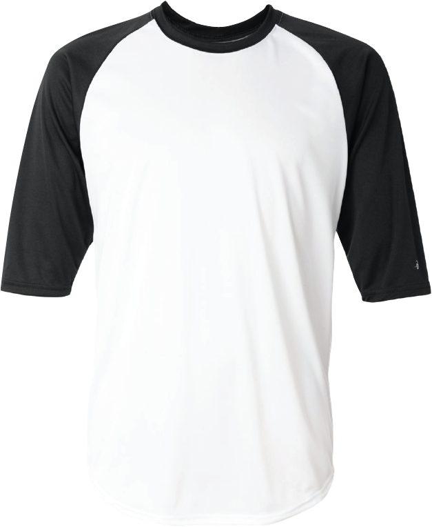 Template Badger 4133 Baseball T-shirt - Badger Sport 3/4 Sleeve Raglan Baseball Performance (800x801)