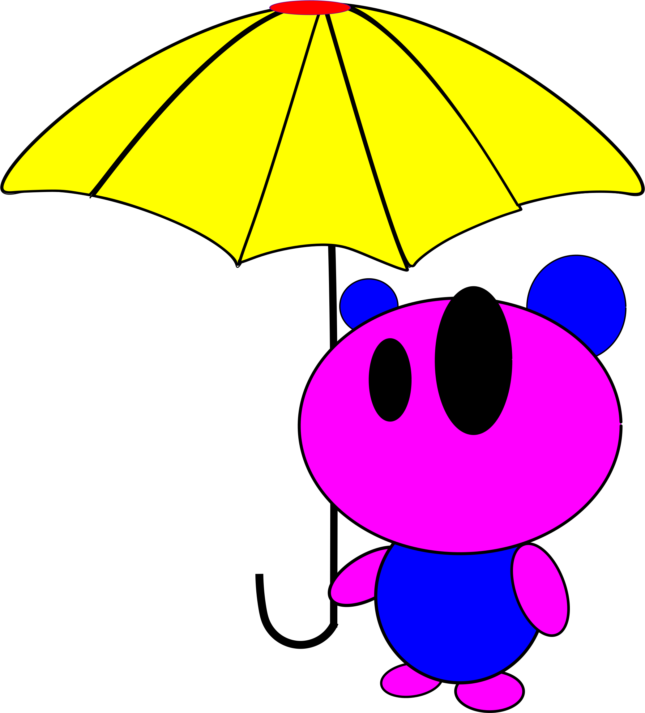 Big Image - Notebook With Bear With Umbrella (2143x2400)
