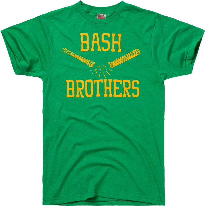 Homage Oakland A's Bash Brothers Baseball T-shirt - Ridin Bulls And Punchin Fools (900x900)