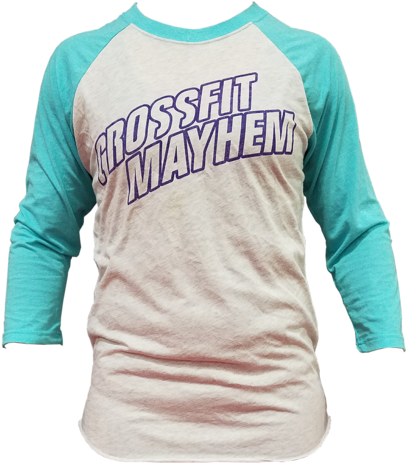 Mayhem 3/4 Sleeve Baseball Tee - Long-sleeved T-shirt (420x479)