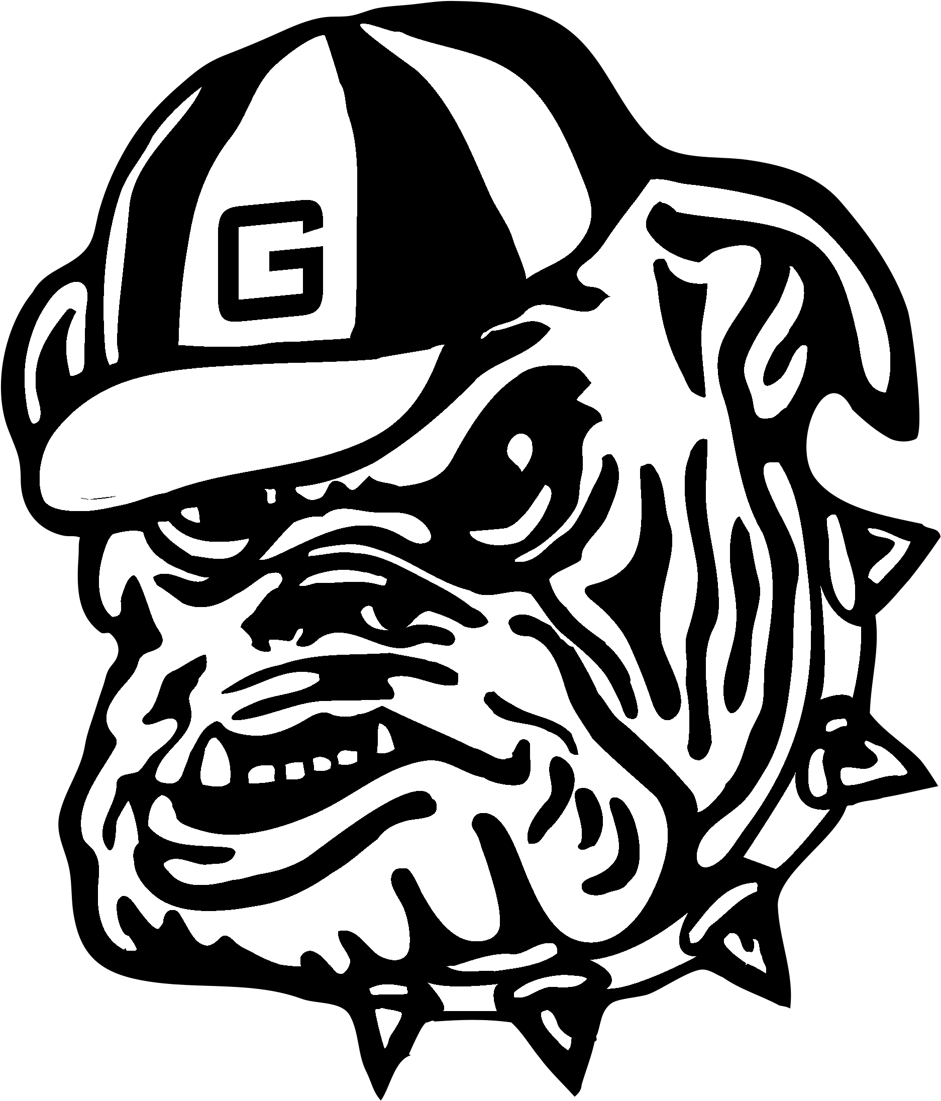 Georgia Bulldogs Logo Black And White - Georgia Bulldogs Logo (2400x2400)