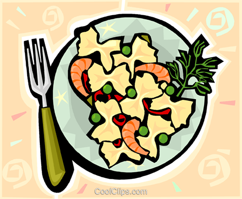 Pasta Dish Royalty Free Vector Clip Art Illustration - Hearing (480x395)