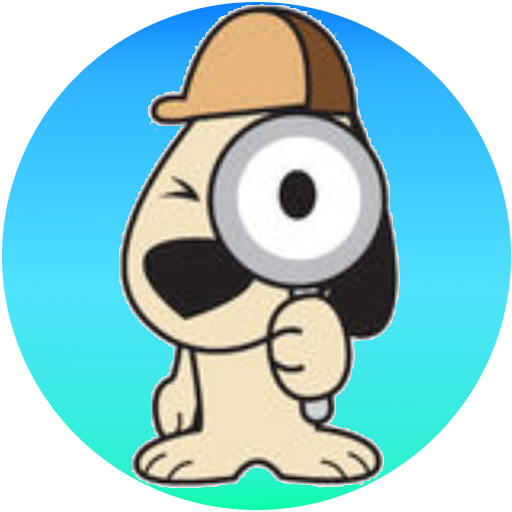Color Detective - Search Dog Cartoon (512x512)