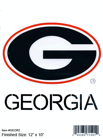 University Of Georgia Bulldogs Logo Stencil - Centon Classic Case Iphone 6 Plus, White Glossy, University (485x485)