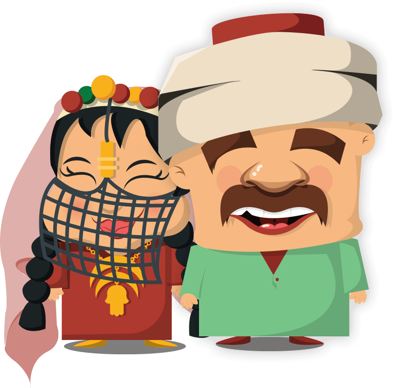 36 Illustration Funny Arab Characters For Designers - Logo (772x759)