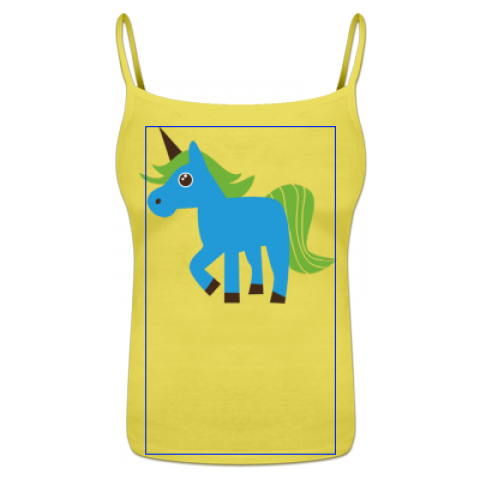 Billig Damen Cute Unicorn Spaghetti Top Vertrieb - Cartoon (480x481)