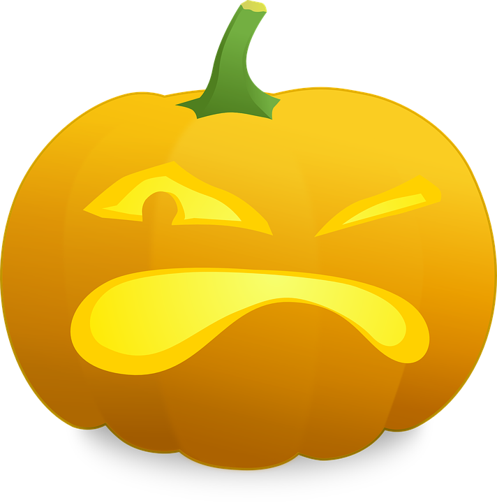 Smiley Clipart Pumpkin - Sad Jack O Lantern (712x720)