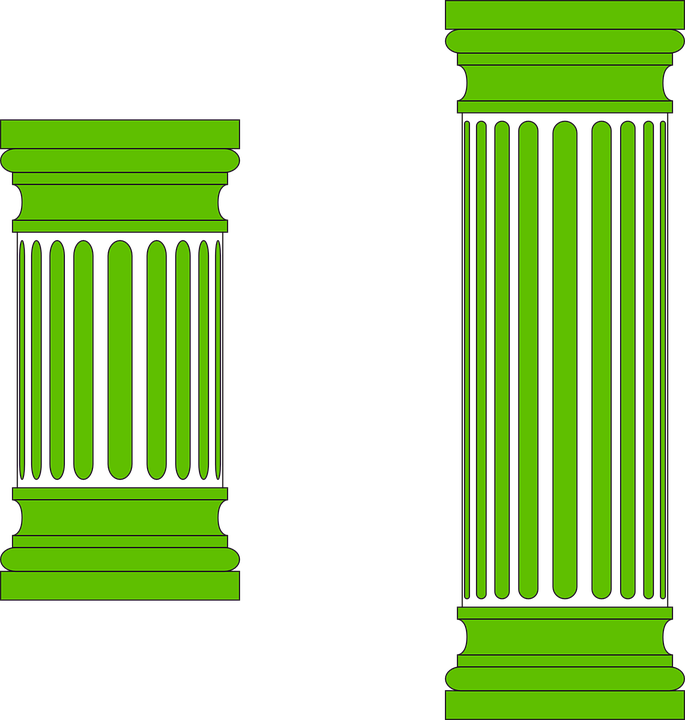 Greece Clipart Doric Column - Green Pillar Clip Art (685x720)