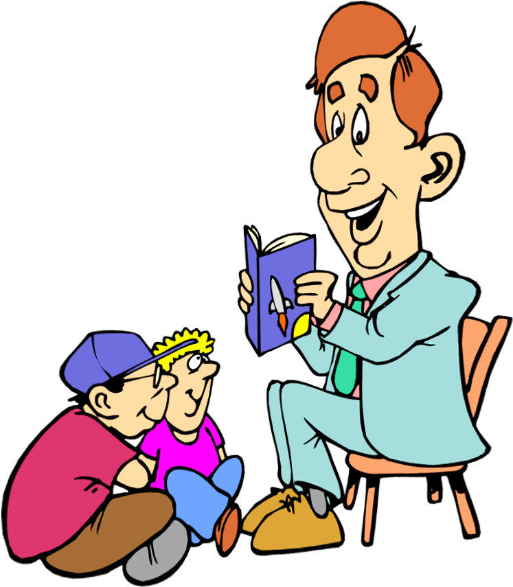 After-school Story Time - Teacher Reading To Students (764x860)