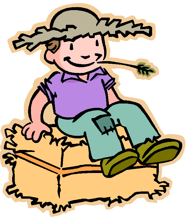 Boy On Hay Bale - Agricultor Desenho Png (641x741)
