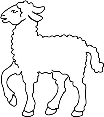 File - Meuble Mouton - Svg - Svg Heraldic Sheep (392x435)
