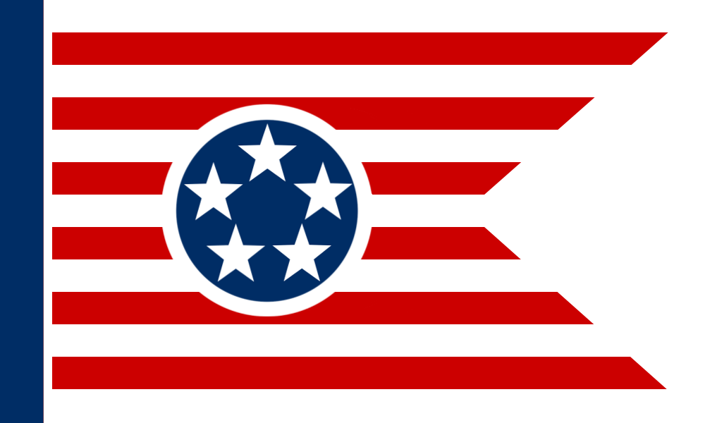 Post-apocalyptic Tennessee Flag By Rarayn - California Republic Black And White (1000x600)