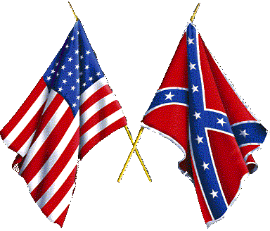 Stars And Bars - Confederate And Union Flags (384x328)