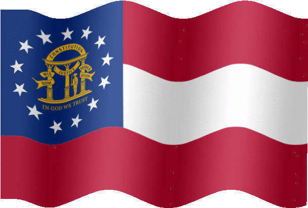 Very Big Animated Flag Of Georgia - Georgia State Flag Moving (618x411)