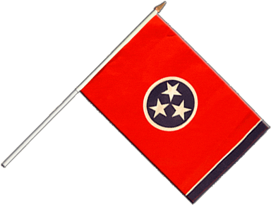 Usa Tennessee Hand Waving Flag - Aes 5x8 Embroidered Sewn State Of Tennessee 600d Solarmax (471x313)