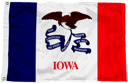 Iowa State Flag - Iowa Flag (500x500)