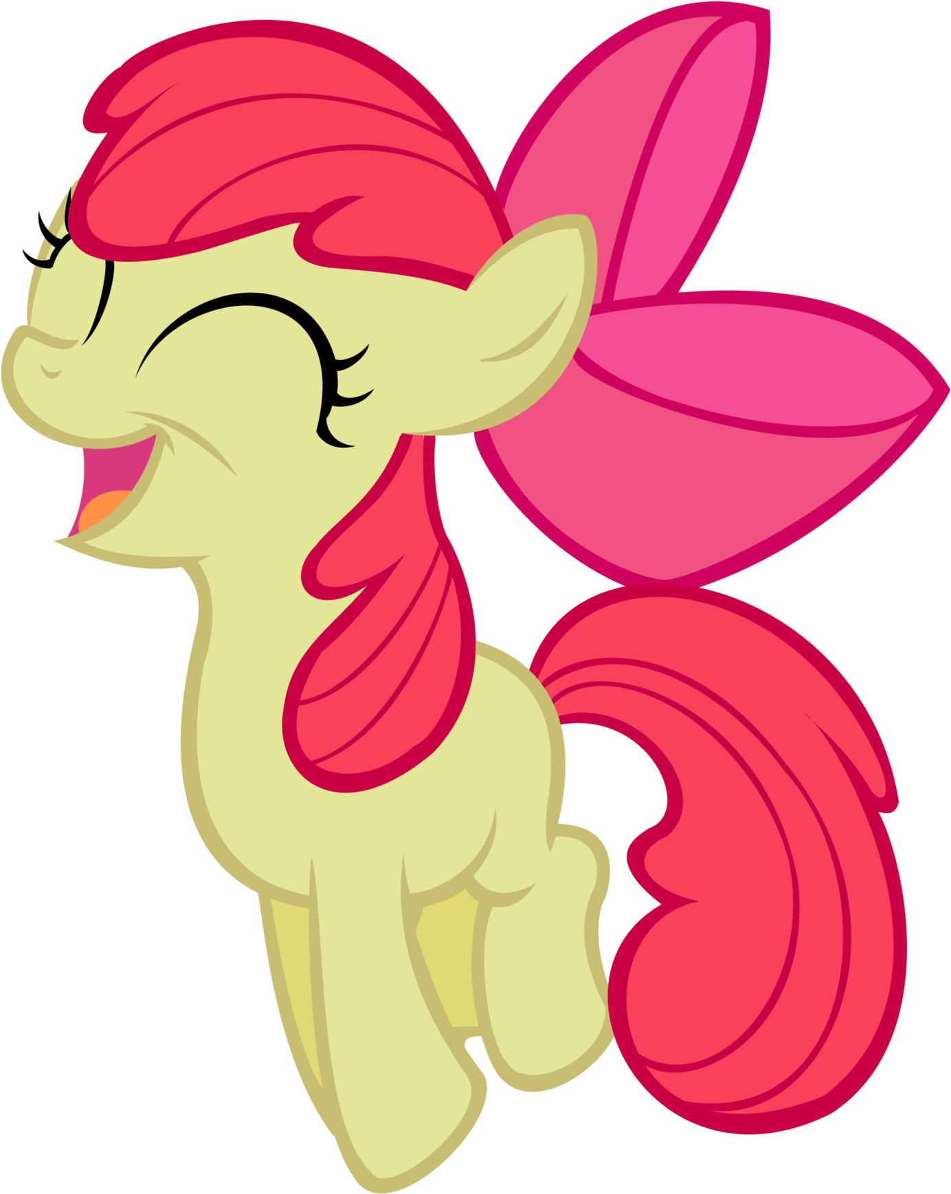Happy Jumping Appleblo - Mlp Applebloom Jumping (1600x2049)