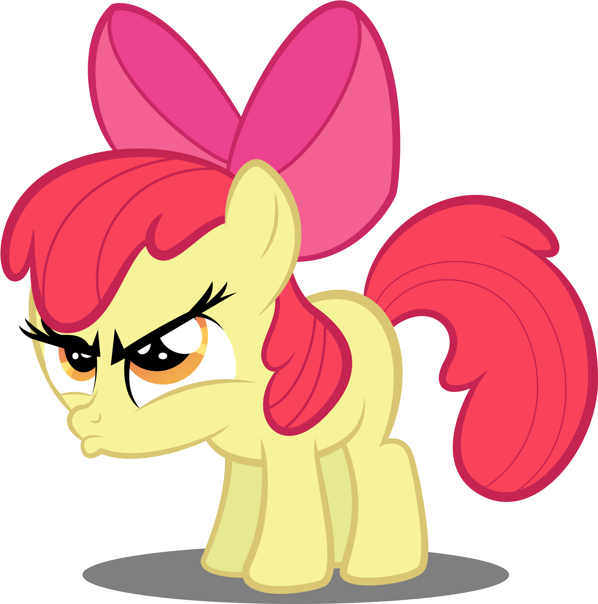 Applebloom Being Defiant By Spellboundcanvas Applebloom - Mlp Apple Bloom Mad (2487x2513)