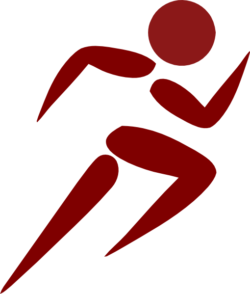 Man Running Red Clip Art At Clker - Running Girl Clipart (510x599)