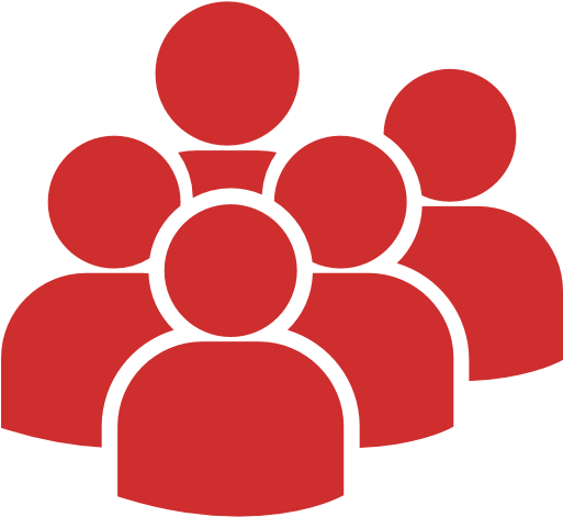 Viewed By Over 500 Million People - People Group Blue Icon (512x512)