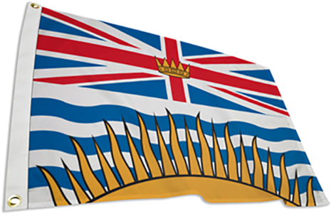 Flagline British Columbia - 12 Inchx18 Inch Nylon Flag (600x600)
