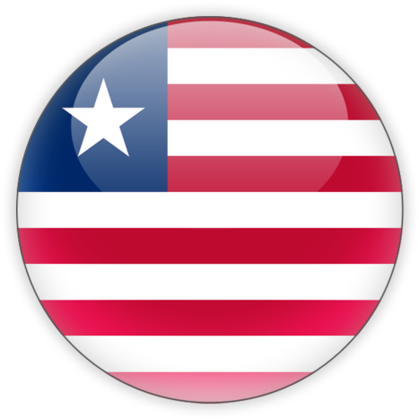Yükle Round Country Flags - Liberia Flag Png (640x480)
