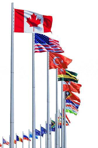 We Are The Largest Carriers Of International, Provincial - International Flags (336x505)